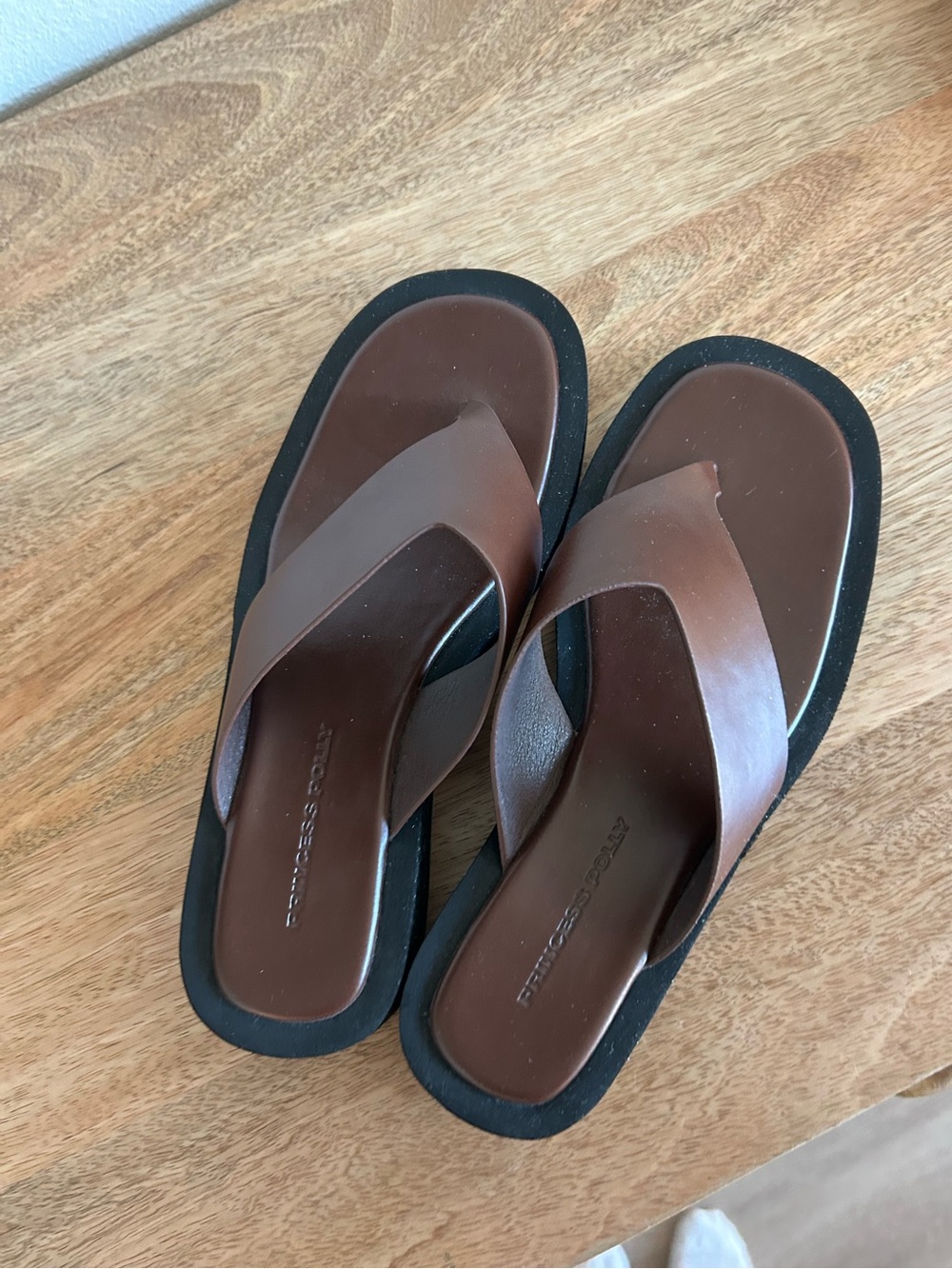 Princess Polly Brown Vegan Leather Sandals